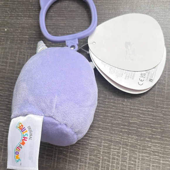 Squishmallows Lunasha Plush Keychain - Lavender and White - Picture 2 of 5